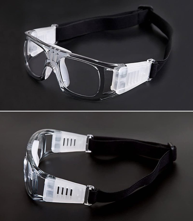 SHEEN KELLY Professional Sports Goggles Protective Safety Goggles Basketball Glasses for Men with Adjustable Strap for Basketball Football Volleyball Hockey Rugby Grey