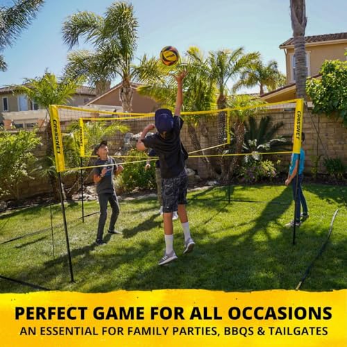 4-Way Volleyball Game Set - Quick Assemble for Outdoor Fun - Original