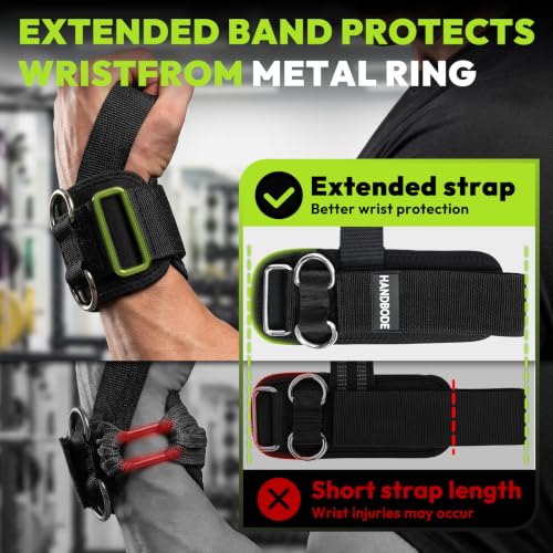 Padded Weightlifting Straps with Double D-Rings - Black Nylon
