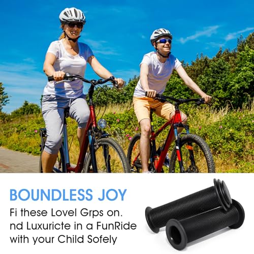 Kids Bike Handlebar Grips - 22mm TPE Rubber Soft Anti-Slip - 2 Pcs