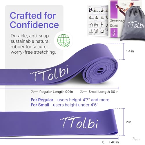 Purple Ballet Stretch Bands Set with Foot Mini Loop - Flexibility Trainer for Dance & Yoga