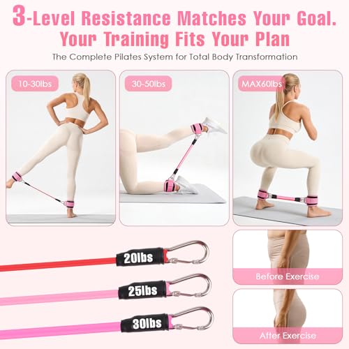 Complete 14-in-1 Pilates Kit for Home Workouts with Resistance Bands & Accessories