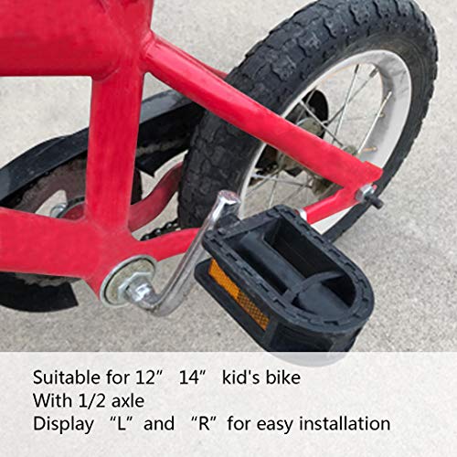 Kids Bike Pedals - 1/2 Inch Resin Pedals for 12" & 14" Youth Bikes
