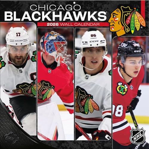 Chicago Blackhawks 2026 Wall Calendar - 12x12 Team Photos