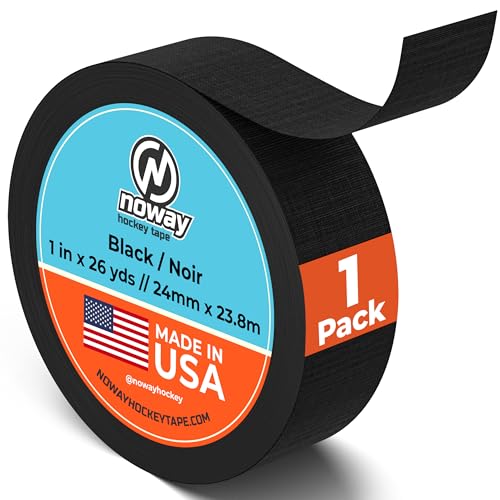 Black Hockey Tape – 1" x 26 Yards, Strong Adhesive, Water Resistant