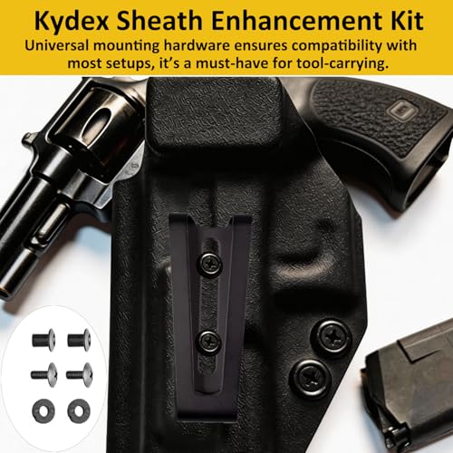 Black Chicago Screws 1/4 Inch - 10 Pack Holster & Sheath Fastener Kit