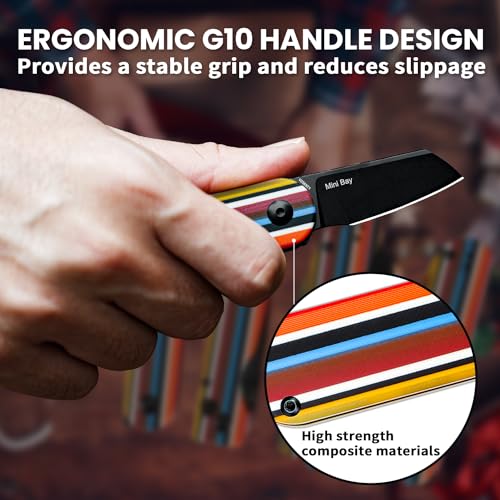 Kizer Serape Series Mini Bay Pocket Knife Colorful G10 Handle 1.9" Blade