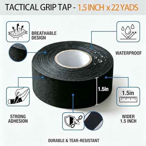 Tactical Grip Tape - 1.5 Inch x 65 Ft Non-Slip Military Tape