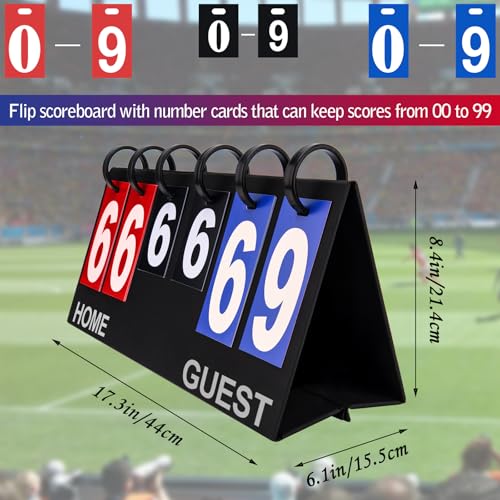 Portable Flip Scoreboard for Outdoor Sports - 6 Digits