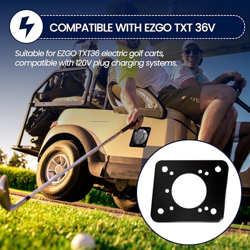 Golf Cart Charger Port Plug Adapter for EZGO TXT 36V - White