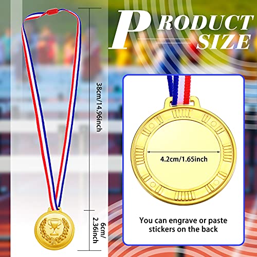 30 Gold Plastic Medals for Sports Awards - 2.36 Inch