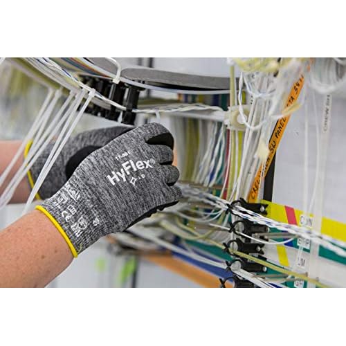 HyFlex 11-801 Multipurpose Gloves - Lightweight, Grip and Comfort, Size Medium (pack of 12)