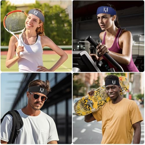 3-Pack Sweatbands Headbands for Men & Women - Podolik