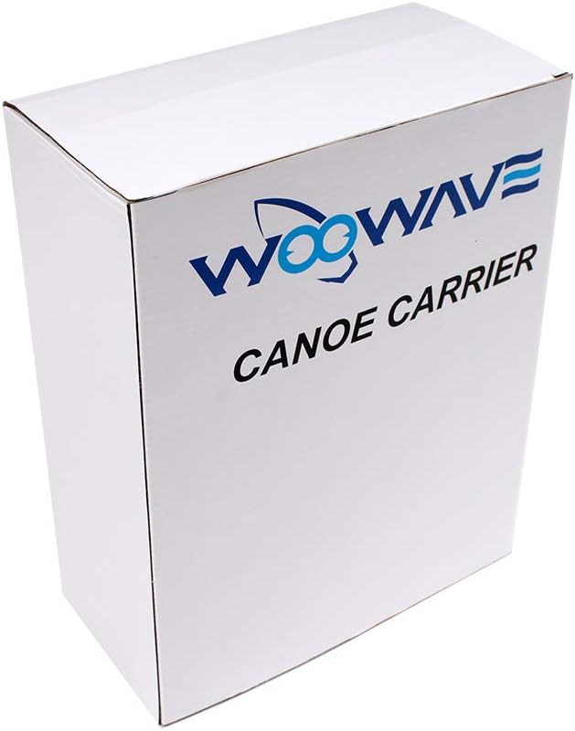 WOOWAVE Canoe Carrier - Deluxe Soft Foam Block Kit for Roof Racks | Universal Fit with Tie-Downs, 6 Inches