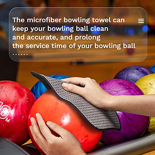 Microfiber Bowling Ball Towel - 10x8 Inch Shammy Pad, Black