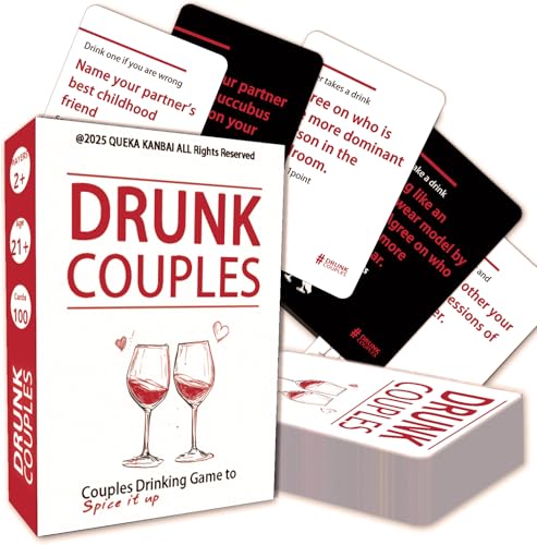 Couples Drinking Game - 100 Fun & Spicy Cards for Date Night