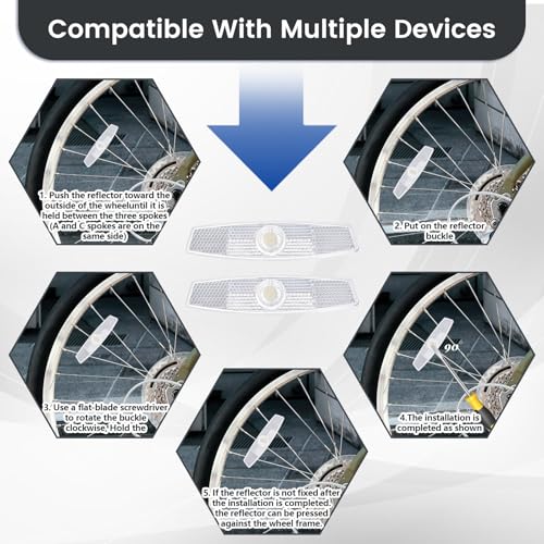 Bicycle Spoke Reflectors - 4 Pcs High Visibility Safety Accessories