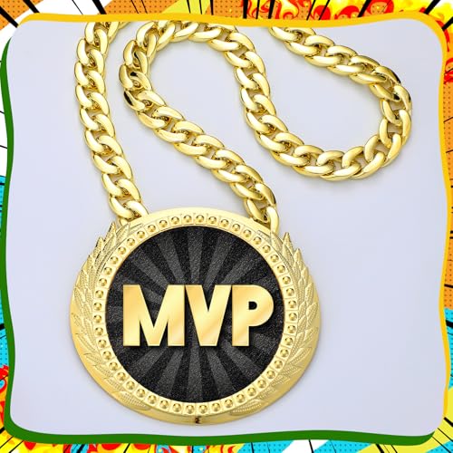 Gold MVP Turnover Chain Medal - 6" Sports Award for All Events
