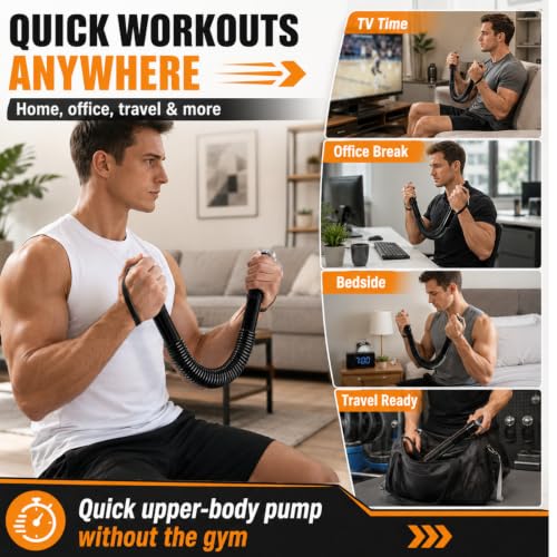 Power Twister Bar - Chest & Arm Exerciser with 20-66 lb Resistance