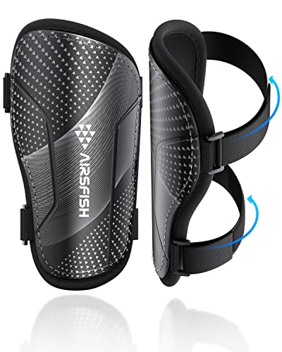 Kids Soccer Shin Guards CE Certified Impact Protection with Adjustable Straps