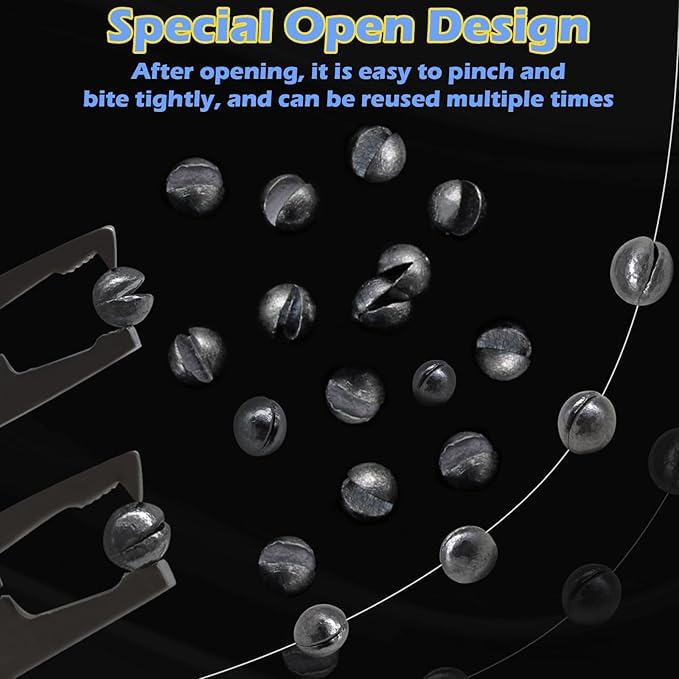 150pcs Split Shot Fishing Weights Sinkers - Detachable Design