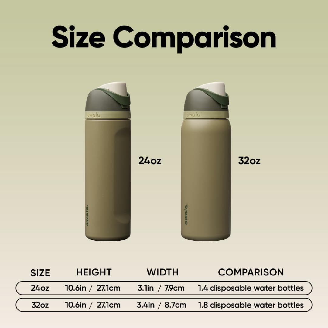 Owala FreeSip Insulated Stainless Steel Water Bottle - BPA-Free, 32 Oz, Perfect for Travel & Outdoor Use