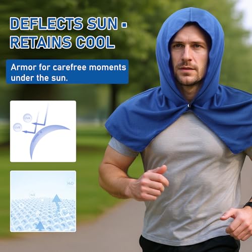 Cooling Hoodie Towels - 2-Pack Reusable Sweat-Absorbing Wraps
