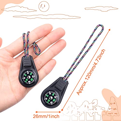 Mini Compass for Kids - 10 Pack Black Bulk Toy Compasses