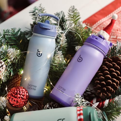 16 oz Stainless Steel Sports Water Bottle with Pill Holder, Vacuum Insulated