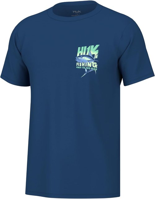 HUK Men's Fishing Tee - Quick-Dry Performance Short Sleeve Shirt for Comfort and Style