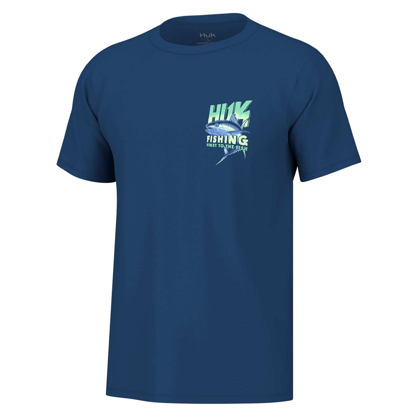 HUK Mens Fishing Graphic Tee, Performance Short Sleeve, Quick-Dry, First Tuna - Set Sail, X-Large
