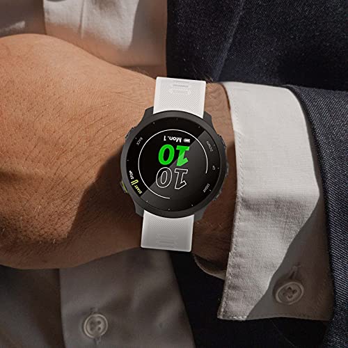 Soft Silicone Replacement Watch Band for Garmin Forerunner 55 - White