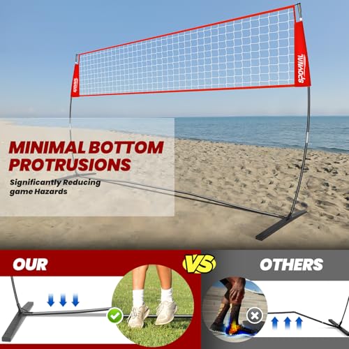 12FT Portable Volleyball Net - Adjustable Height for Indoor/Outdoor Play