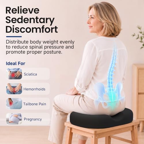 Portable Donut Pillow Seat Cushion for Tailbone Pain Relief