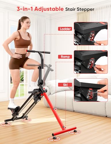 Adjustable Resistance Stair Stepper - 3-Mode Folding Stairmaster V2.0