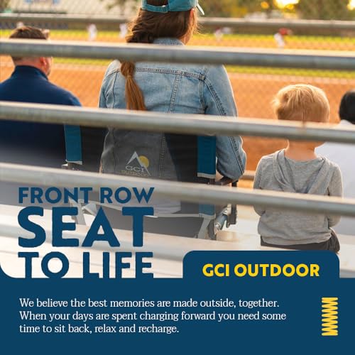 Comfort Stadium Chair with Armrests - Black