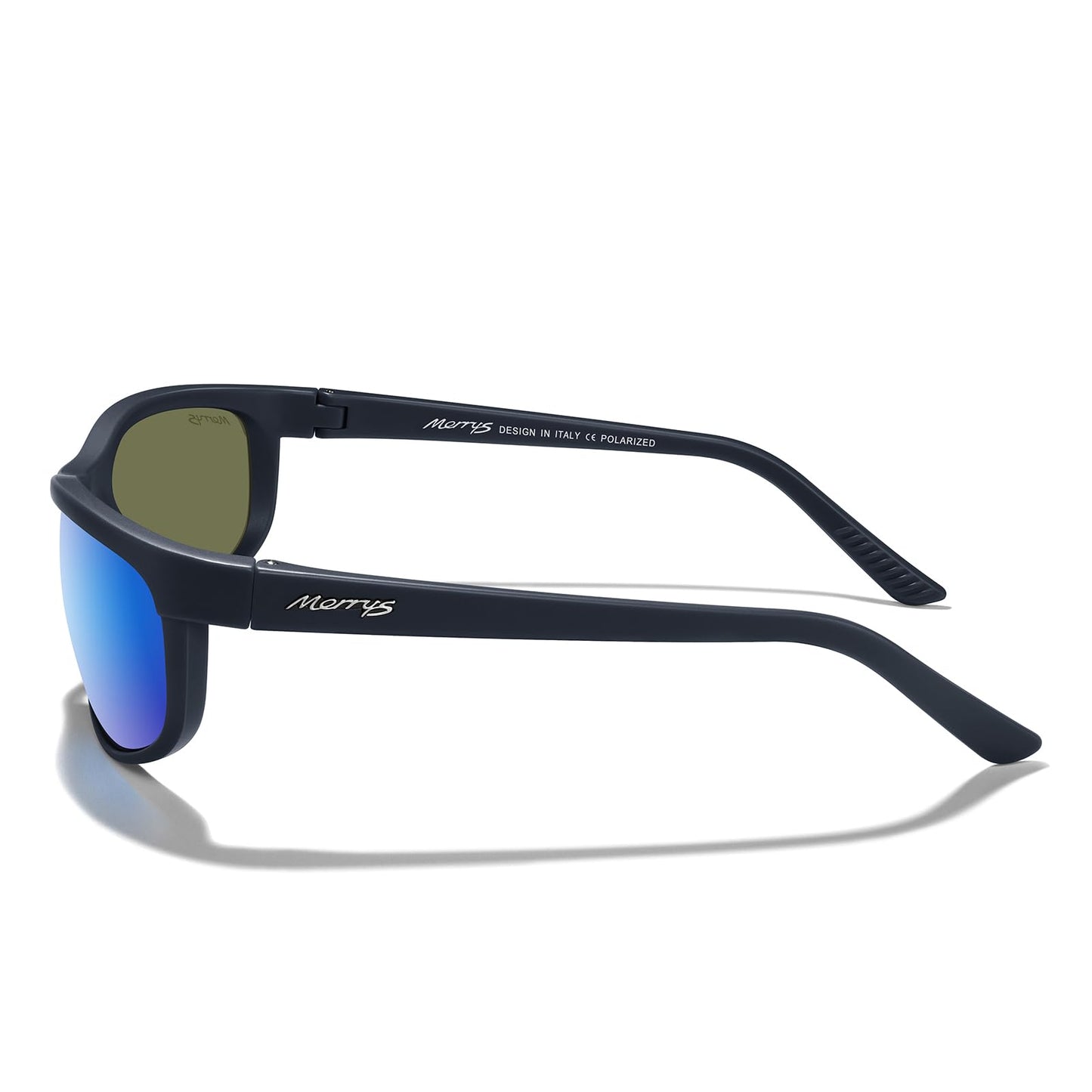 MERRY'S Wrap Around Sport Polarized Sunglasses for Men Women Driving Fishing Cycling Running UV400 Protection S3027