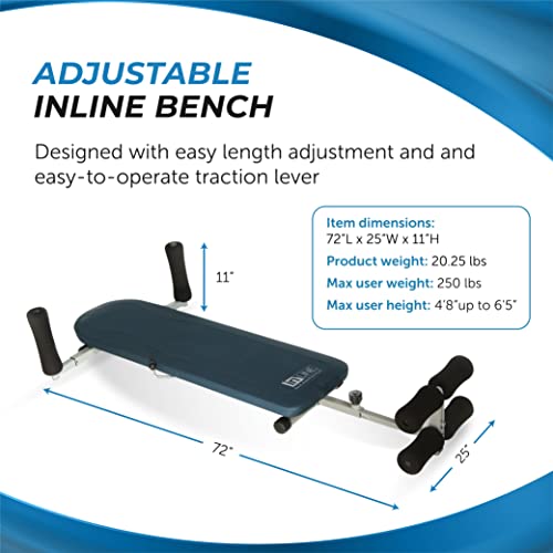 InLine Back Stretch Bench for Spinal Decompression Therapy