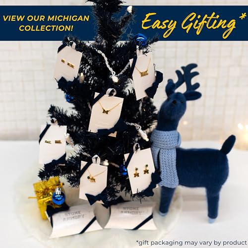 Stone Armory Michigan Wolverines Earrings for Graduation - University Jewelry Gifts for Women