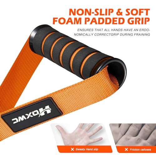 Heavy Duty Resistance Band Handles - 1-Orange, Comfortable Gym Attachments