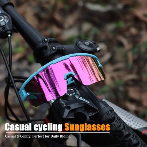 AVV Polarized Running Sunglasses Sky Blue & Pink Lens – Unisex Sports Shades