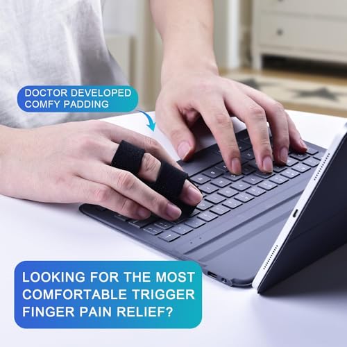 Finger Splints for Index, Middle & Ring Fingers - 2 Pack