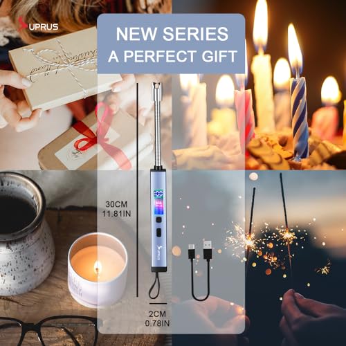 Electric Candle Lighter with 360° Flexible Neck - Blue