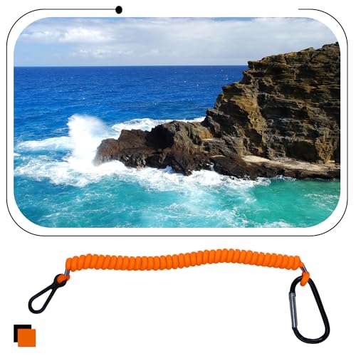 Boat Key Lanyard for Outboard Engines - Orange Safety Strap