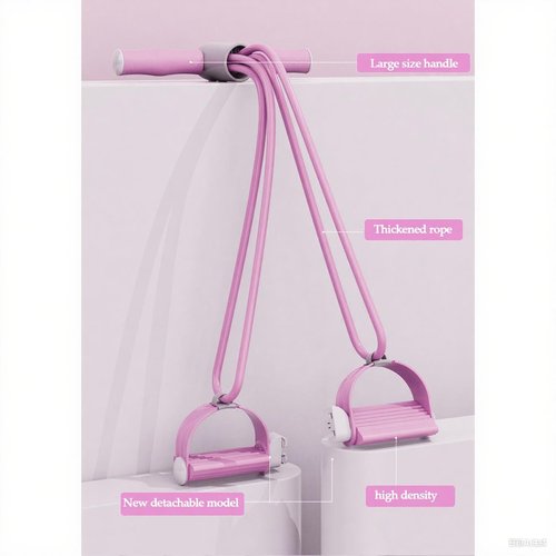 LAOGUATON Upgraded Foot-Pedal Resistance Band – Home Abdominal & Waist Toning Fitness Equipment, Multi-Functional Pull Rope for Sit-Ups & Body Workout