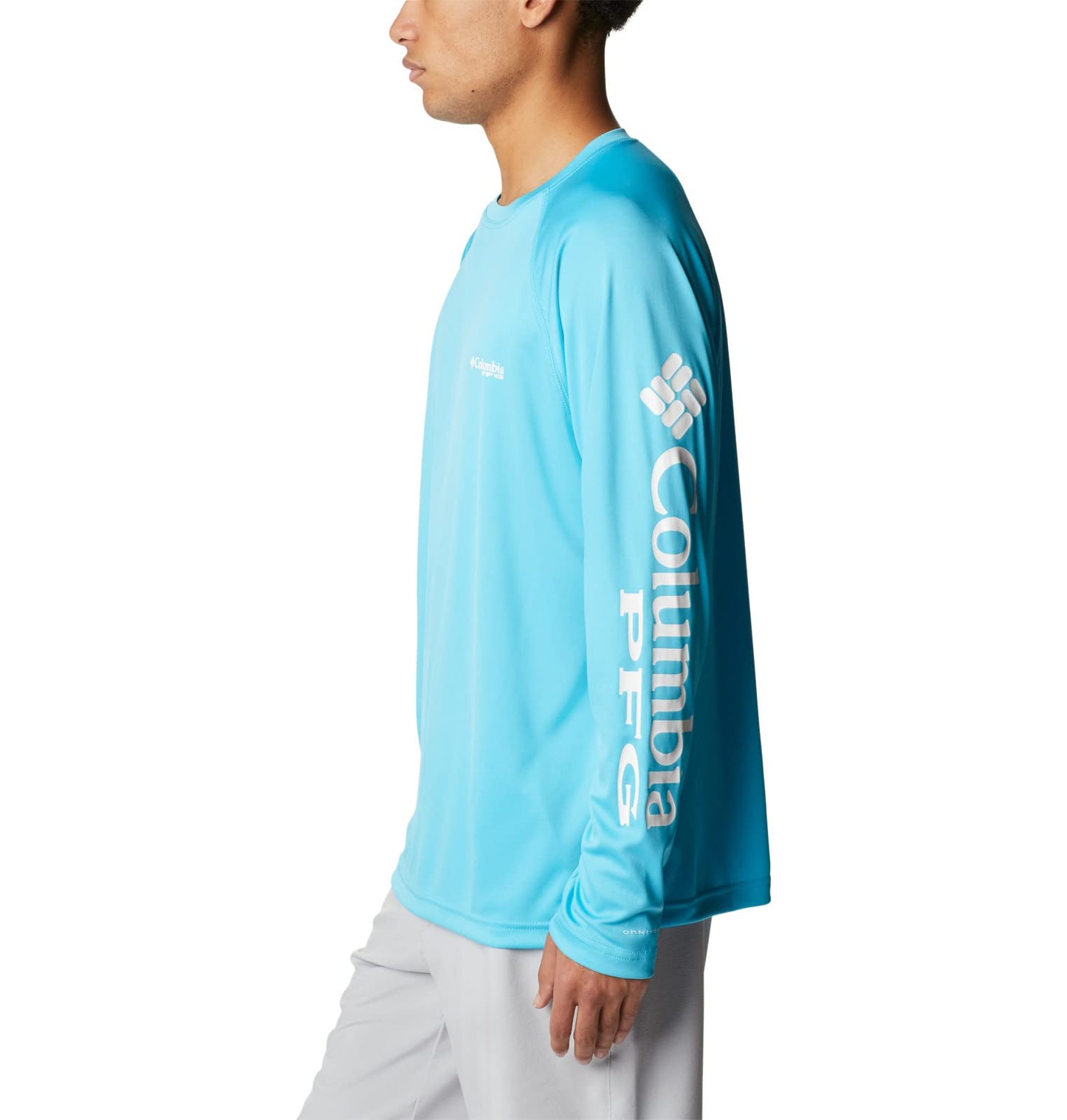 Columbia Men's Terminal Tackle Long Sleeve Shirt, Atoll/White Logo, 4X Big