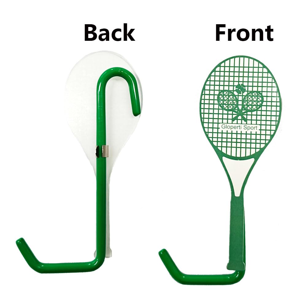 HGRYNDRO Tennis Fence Hooks,Sports Court Fence Hook Hanging Glasses Key Racket Hat, Metal Stronger Fence Hooks(Green) 2 Pcs