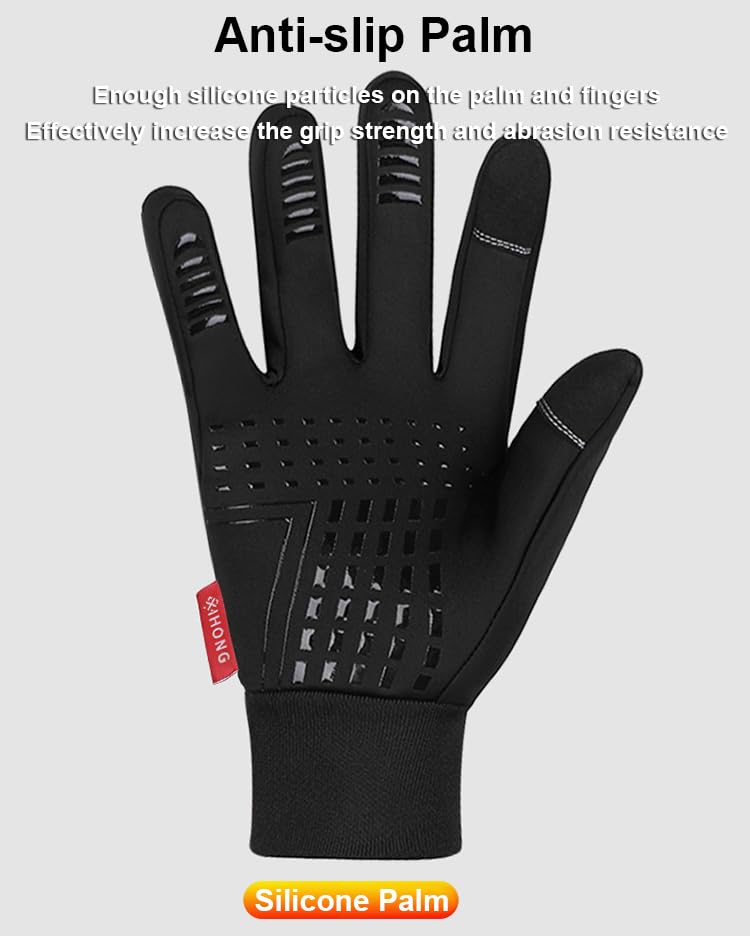 Sensitive Touchscreen Winter Gloves - Black, Small