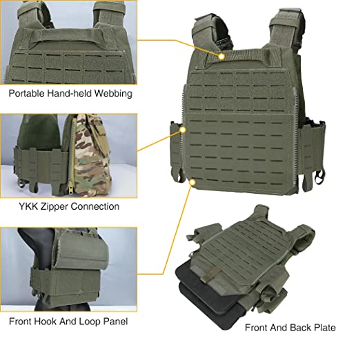 Tactical Airsoft Molle Camouflage Combat Training Vest - Ranger Green
