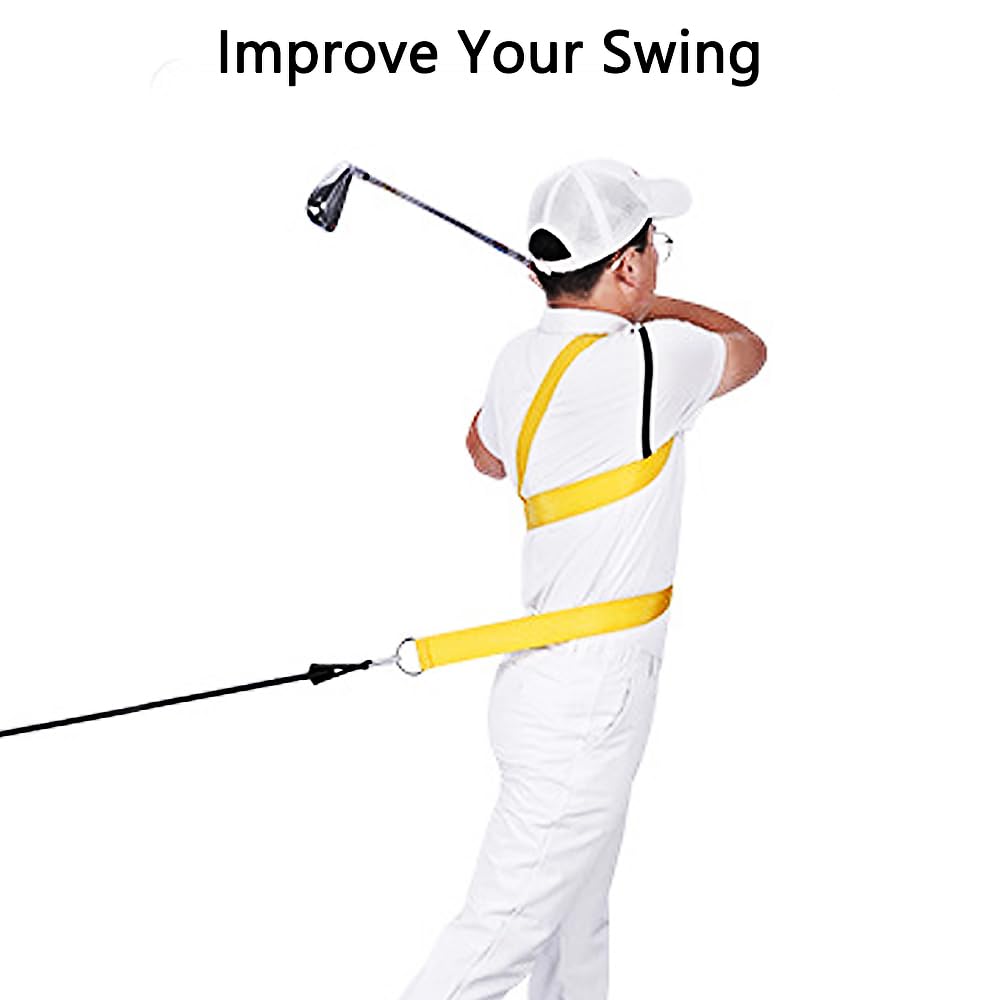 asdmm Golf Swing Twist Training Aid Belt - Posture Correction Warm up Exercise Tool for Beginners Women Men